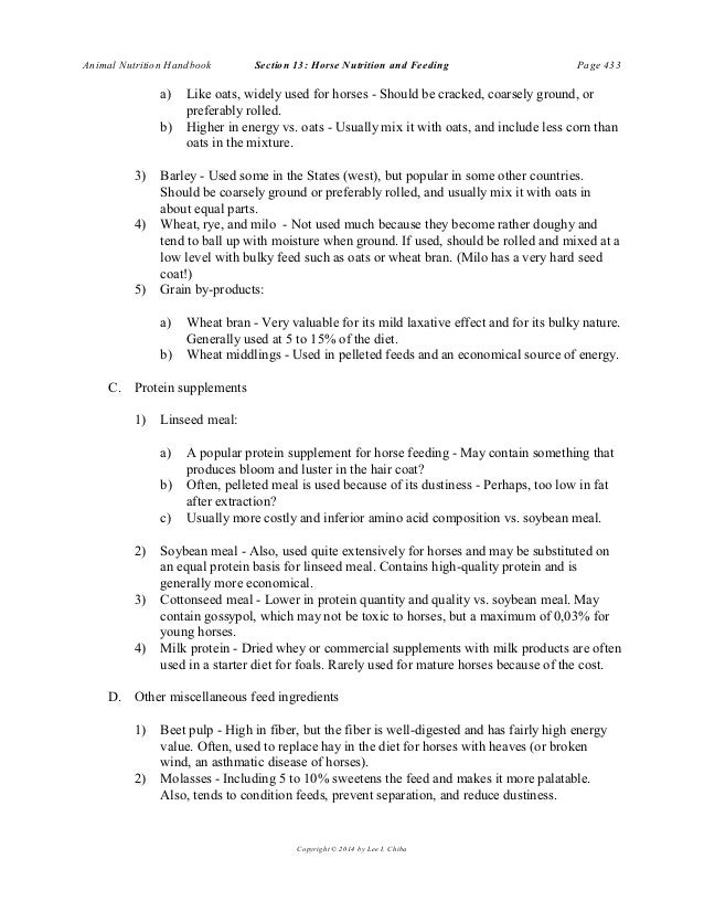 The Horse Nutrition Handbook